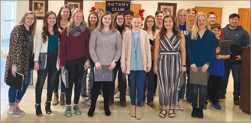 Several members of the Walters Varsity Choir recently performed at the weekly meeting of the Walters Rotary Club. The talented choir, accompanied and directed by Charla Dedmon, performed several Christmas songs in celebration of the season.