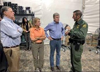 Congressman Cole, Senator Capito and Senator Blunt tour a temporary CBP processing and holding facility in Donna, Texas, funded through the 2019 border supplemental.