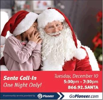 Pioneer Marks 50th Year Transferring Calls To Santa At North Pole